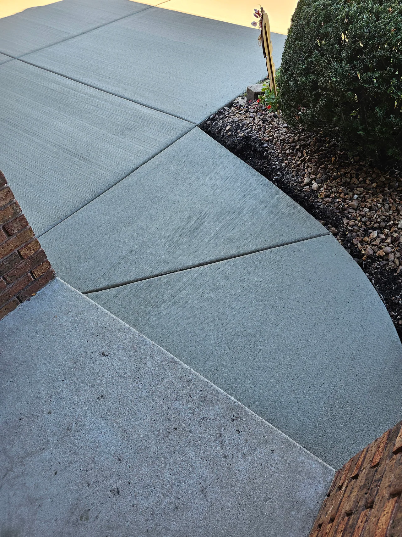 Gray concrete walkway and steps